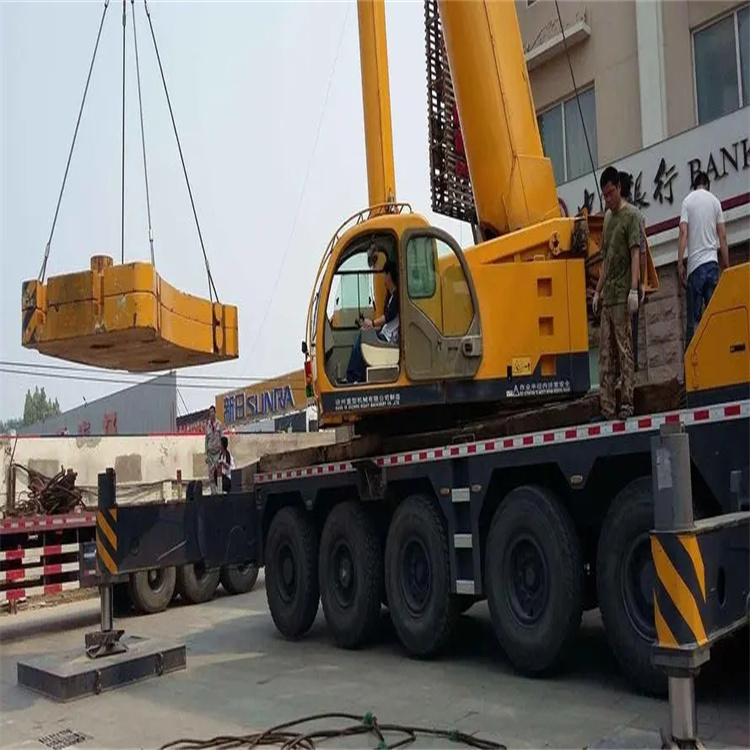 开化县当地吊车出租|机器吊装|75吨|工厂搬迁服务